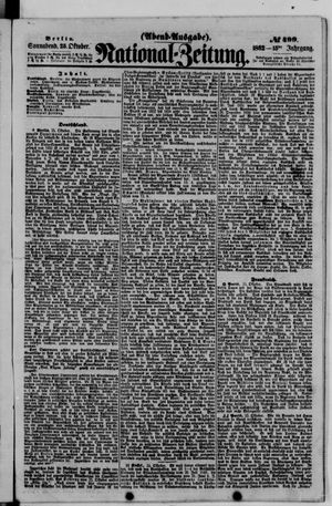 Nationalzeitung vom 25.10.1862