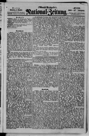 Nationalzeitung vom 03.11.1862