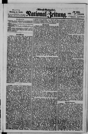 Nationalzeitung vom 10.11.1862