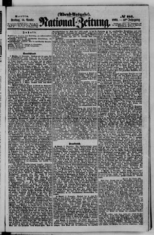 Nationalzeitung vom 14.11.1862