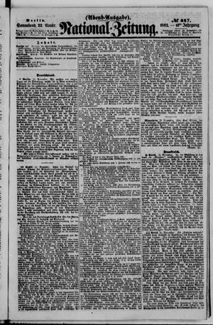 Nationalzeitung vom 22.11.1862