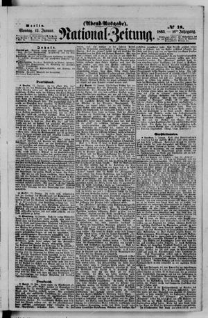 Nationalzeitung vom 12.01.1863