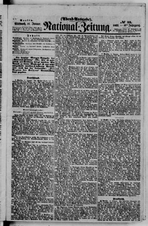 Nationalzeitung vom 14.01.1863