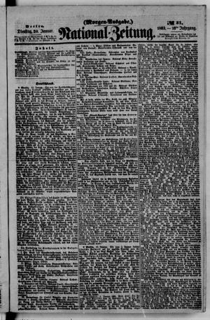 Nationalzeitung vom 20.01.1863