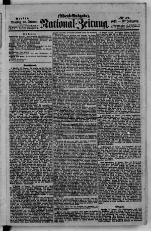 Nationalzeitung vom 20.01.1863