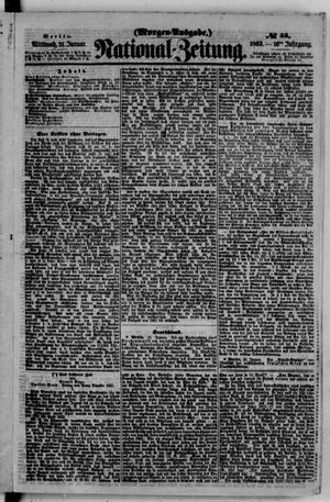 Nationalzeitung vom 21.01.1863