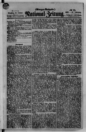 Nationalzeitung vom 27.01.1863