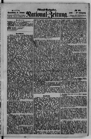 Nationalzeitung vom 31.01.1863