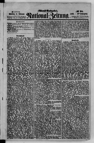 Nationalzeitung vom 09.02.1863