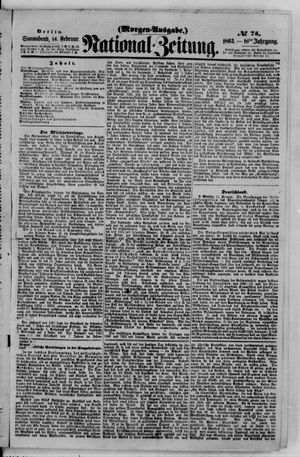 Nationalzeitung vom 14.02.1863