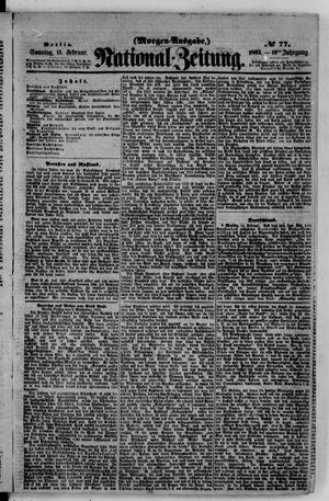Nationalzeitung vom 15.02.1863