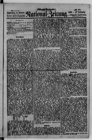 National-Zeitung vom 19.02.1863