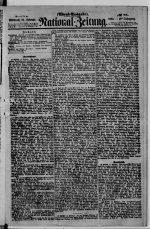 Nationalzeitung vom 25.02.1863