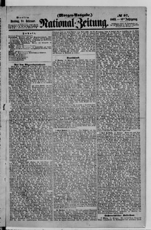 Nationalzeitung vom 27.02.1863