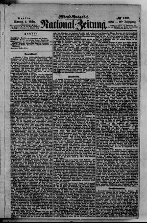 Nationalzeitung vom 02.03.1863