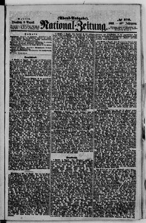 Nationalzeitung vom 11.08.1863