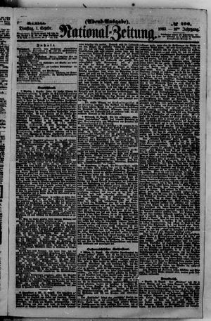 Nationalzeitung vom 01.09.1863