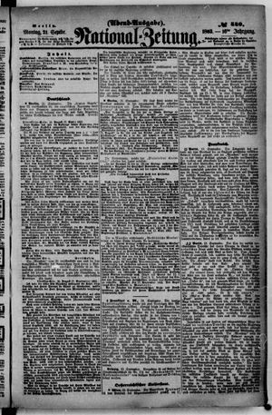 Nationalzeitung vom 21.09.1863