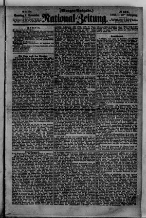 Nationalzeitung vom 01.11.1863