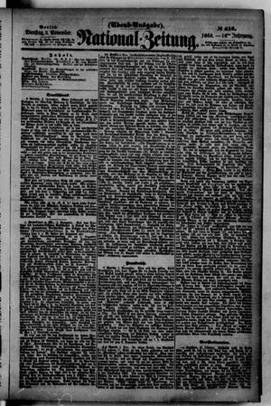 Nationalzeitung vom 03.11.1863