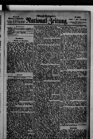 Nationalzeitung on Nov 9, 1863