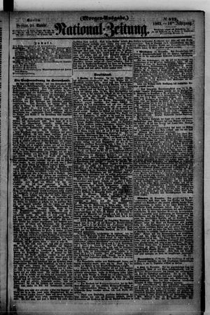 Nationalzeitung vom 20.11.1863
