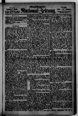 Nationalzeitung vom 27.11.1863