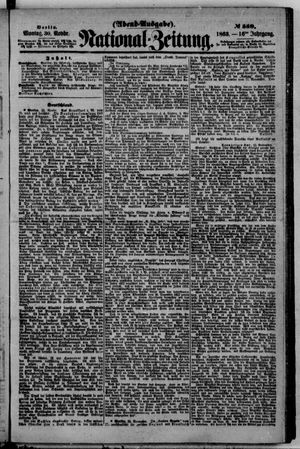 Nationalzeitung vom 30.11.1863
