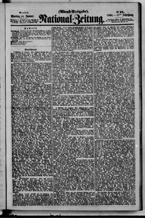 Nationalzeitung vom 18.01.1864