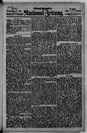 Nationalzeitung vom 21.07.1864