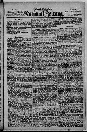 Nationalzeitung vom 10.08.1864