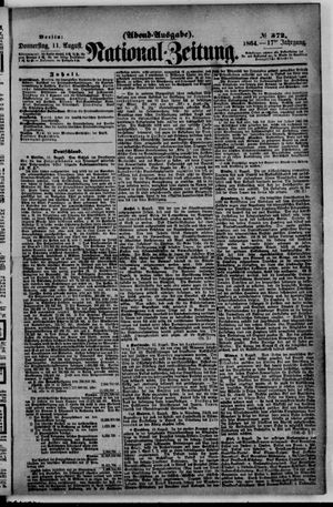 Nationalzeitung vom 11.08.1864
