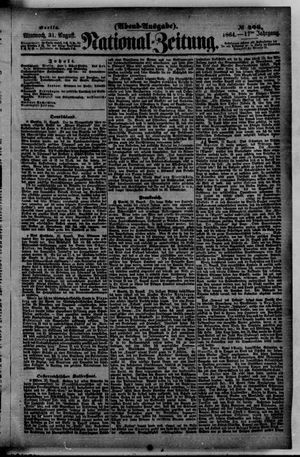 Nationalzeitung vom 31.08.1864