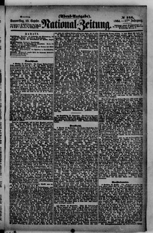 Nationalzeitung vom 22.09.1864