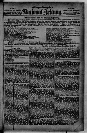 Nationalzeitung on Sep 29, 1864
