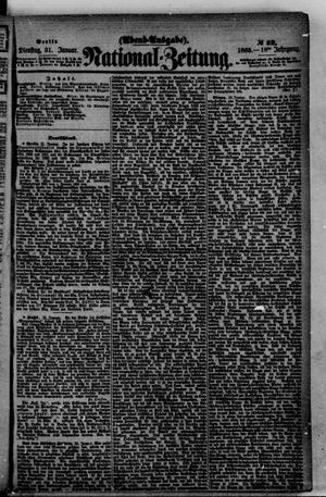 Nationalzeitung vom 31.01.1865