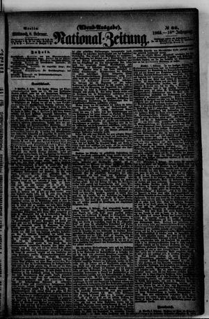 Nationalzeitung vom 08.02.1865