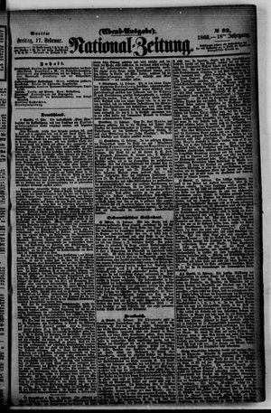 Nationalzeitung vom 17.02.1865