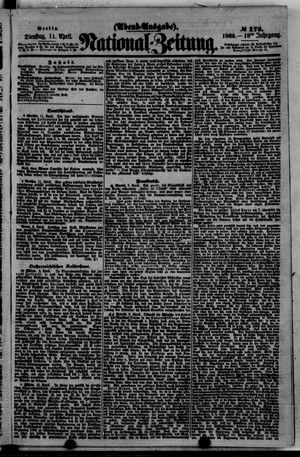 Nationalzeitung vom 11.04.1865