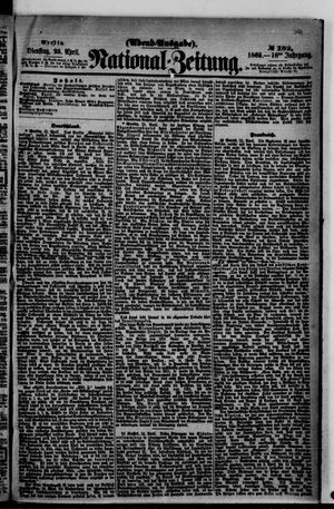 Nationalzeitung vom 25.04.1865
