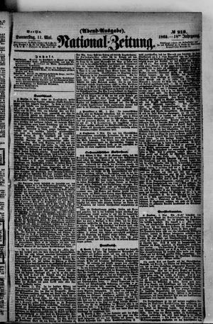 Nationalzeitung vom 11.05.1865