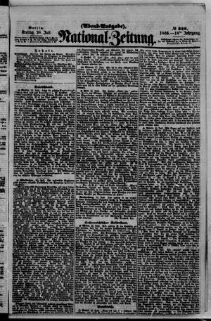 Nationalzeitung vom 28.07.1865
