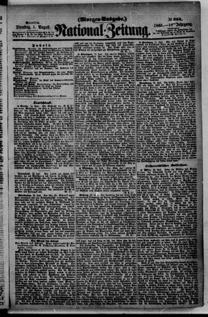 Nationalzeitung vom 01.08.1865