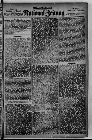 Nationalzeitung vom 11.08.1865