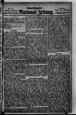 Nationalzeitung on Aug 14, 1865