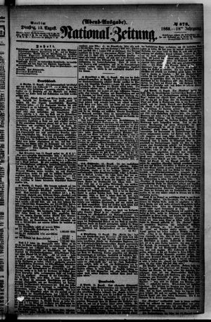 Nationalzeitung vom 15.08.1865