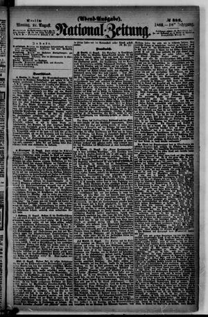 Nationalzeitung vom 21.08.1865