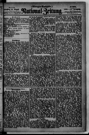 Nationalzeitung vom 22.08.1865