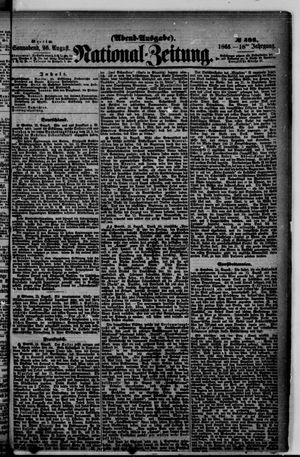 National-Zeitung vom 26.08.1865
