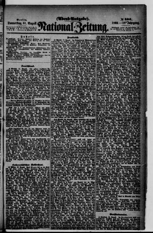 Nationalzeitung on Aug 31, 1865